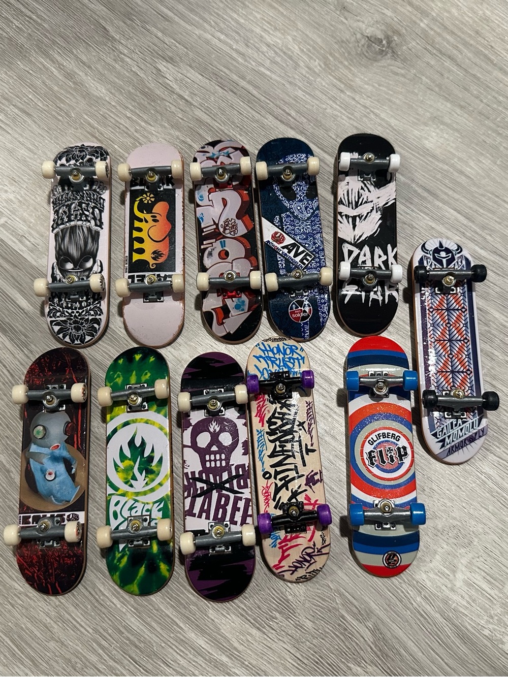 11 Pieces Various Vintage Tech Deck Fingerboard